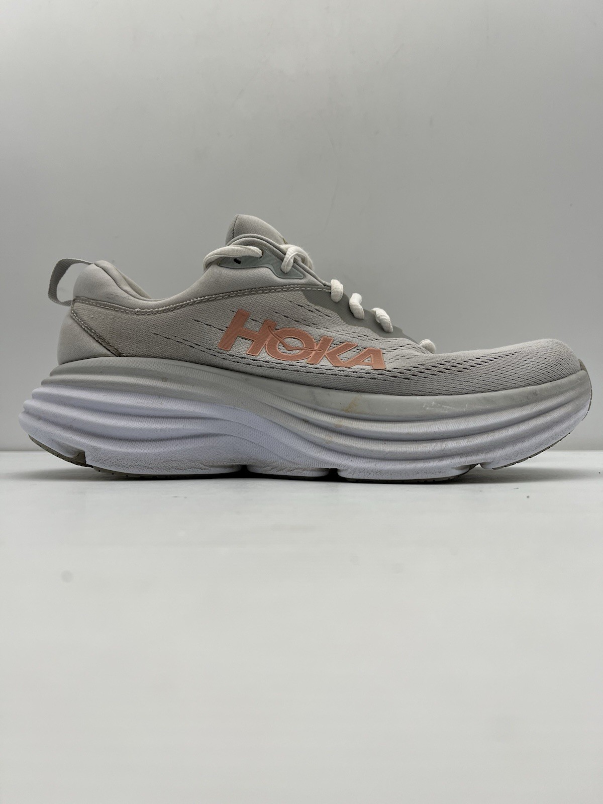 HOKA One Bondi 8 Womens Running Shoe Size US 9.5 Comfort Sneakers No Insoles thumbnail 3