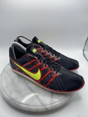 Men's Size 9 Nike Rival D Distance Spikes 468649-036 Black Red Green Track *Read