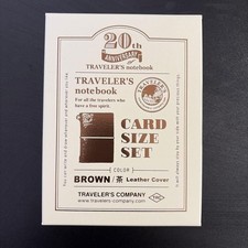TRAVELERS Notebook Limited Card Size 20th Anniversary Set Brown New