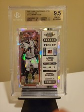 2022 Contenders Optic - Season Ticket Ja'Marr Chase #10 Cracked Ice Prizm /22