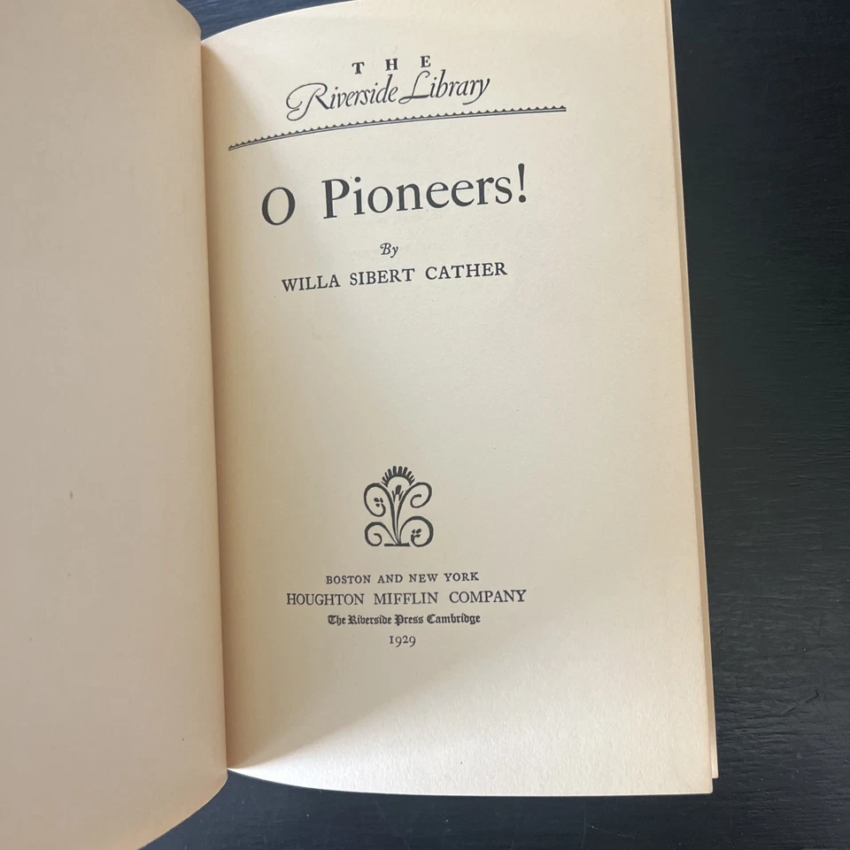 O Pioneers! Willa Sibert Cather 1929 в твердом переплете без диджея очень хорошее винтажное редкое - Изображение 3 из 4