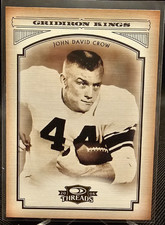 2006 Donruss Threads College Gridiron Kings John David Crow #CGK-8 49ers