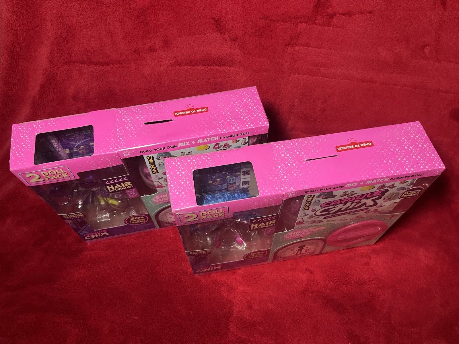 New! Capsule Chix Shimmer Surge Lot 2020 Vending Machine Robot Android Doll Hair