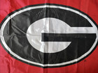 Georgia Bulldogs Red Background Team Logo G Flag 3x5 FT Banner — photo 2
