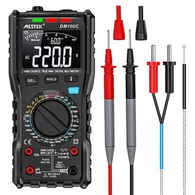 DM100C Digital Multimeter Current Voltage Resistance Capacitance Temperature