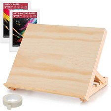 Tabletop Easel for Painting, 13.8"x11.4" Adjustable Portable Art Easel Includ...