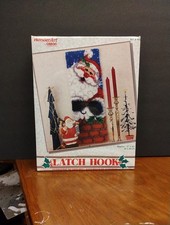 Vintage WonderArt by Caron Santa Claus Latch Hook Kit 12" by 36"