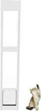 Cat Dog Door Insert for Sliding Patio Door - Sliding Glass Cat Door with Lockabl