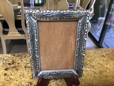 Holland Boone Picture Frame Artisan Polished Pewter Aztec South Western Silver