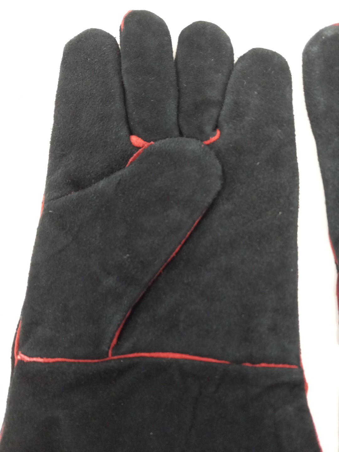 Grilling Suede Gloves BBQ Protect Hands From Heat Mens Medium Black Lined