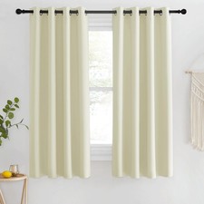 NICETOWN Room Darkening Beige Curtain 63 46"W x 63"L Pack of 1 ,