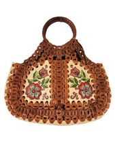 Isabella Fiore Leather Link Floral Purse Bag flaws 