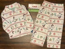 Unisex Toddler Size 3T Peanuts Snoopy 2 Piece Christmas Winter Flannel Pajamas