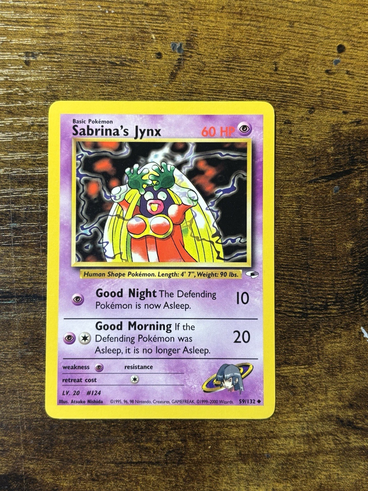 Pokémon TCG Sabrina's Jynx Gym Heroes Card 59/132 Unlimited NM