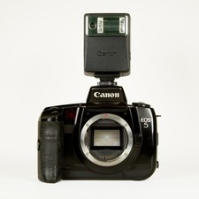 Canon EOS 5 35mm Film SLR Camera Body + Speedlite 133A Flash *Tested*