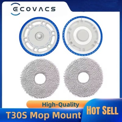 For ECOVACS DEEBOT T30S COMBO/T30 Pro Robot Vacuum Cleaner Mop Cloth w/ Bracket