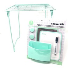 7 Piece Tall Wire Locker Kit with Magnets, Mirror, Dry Erase Board, Storage C...