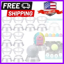 16Pcs Clear Round Baseball Holder, Acrylic Sphere Stand, Baseball Stand Holde...