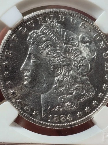 1884-CC $1 MORGAN SILVER ONE DOLLAR GEM BU