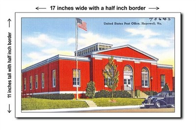 Virginia 1940s - United States Post Office, Hopewell, Va. - 11x17 Poster