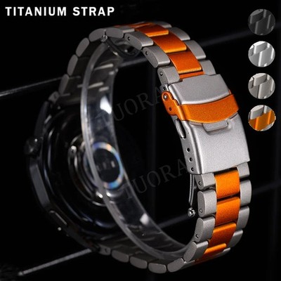 22mm Titan Metall Armband für Samsung Garmin Huawei Amazfit Luxus Uhrenarmband