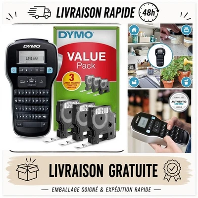 DYMO LabelManager 160 Kit Étiqueteuse Portable avec Étiquettes D1 - Photo 1/4