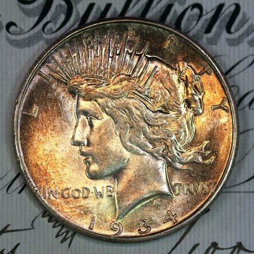 * 1934-S * SUPERB+ GEM BU MS PEACE SILVER DOLLAR * FROM ORIGINAL COLLECTION