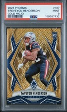 TreVeyon Henderson 2025 Phoenix Gold Mojo 5/10 Rookie PSA 9 MINT
