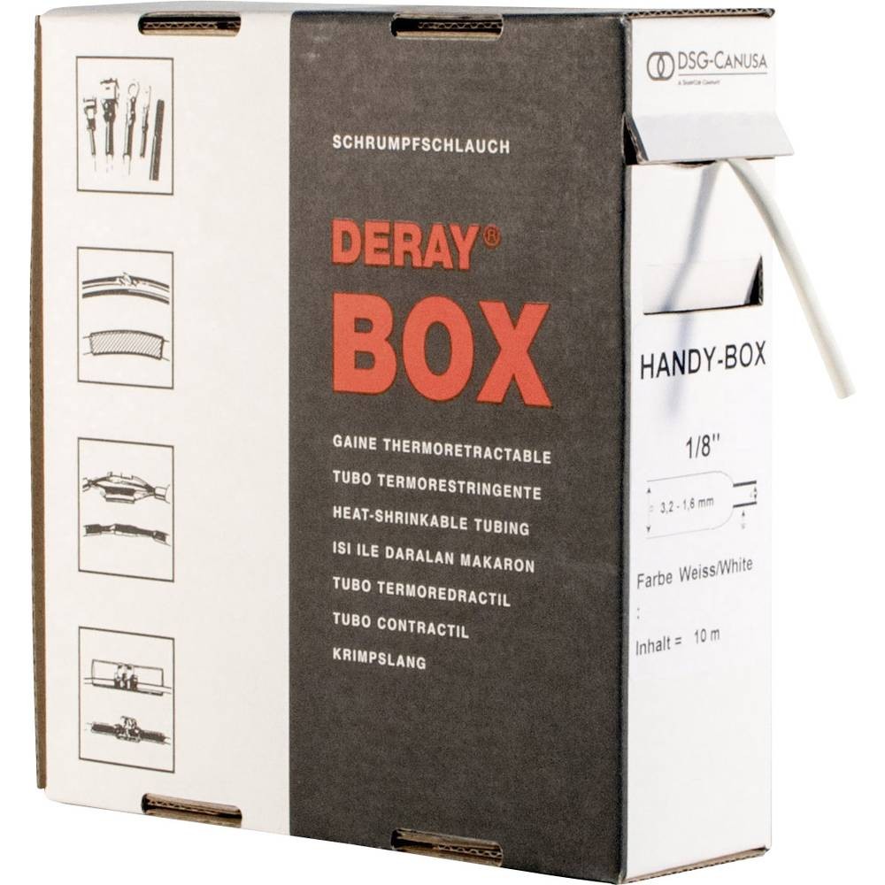 Gaine thermorétractable isolante blanche DSG Canusa DERAY-Box pour gainage de câble