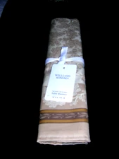 WILLIAMS SONOMA FOLIAGE OAK JACQ TABLE RUNNER 18.5X108" COTTON 100% PORTUGAL NWT