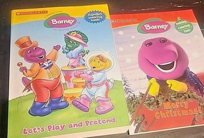 2 Barney Coloring Books. Uncolored. Some Writing On Front