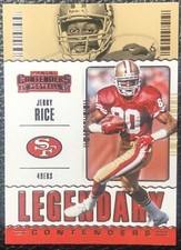 2020 Panini Legendary Contenders Jerry Rice San Francisco 49ers Card # LC-JRI