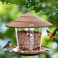 New Waterproof Gazebo Hanging Wild Bird Feeder Outdoor Container With