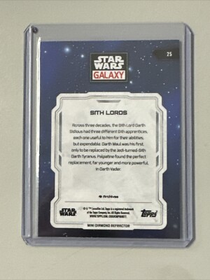 2024 Topps Chrome Star Wars Galaxy Sith Lords Refractor | eBay