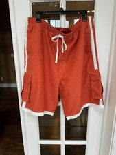 Urban Pipeline Swim Trunks XL Orange With White Trim