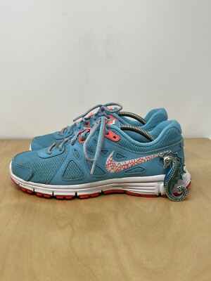 Nike Revolution 2 Aqua/Coral Running Sneakers Women s Size 6.5 554900-411