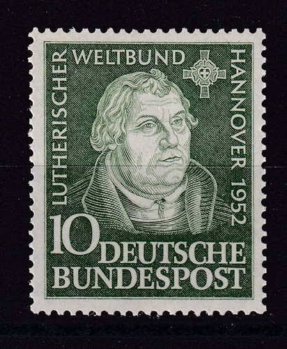 Federal Germany 1952 Luther No. 36 Full Rubber