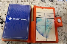 Vintage Eastern Airlines US Playing Card Co. W/ Florida Case-Pencil & Pad