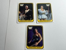 1991 MERLIN WWF SENSATIONAL SHERRI ITALIAN WRESTLING TRADING CARDS SET 3 PIECE