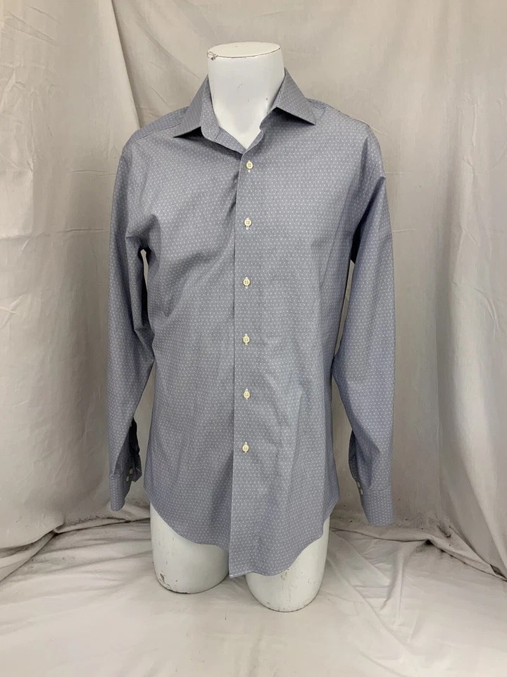 Camisa Brooks Brothers Regent 15.5 34 35 Azul Gris Cuadros Algodón YGI R2-118 Foto 2 de 4
