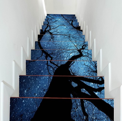 3D Tannenbaum 6743 Stair Risers Dekoration Fototapete Vinyl Aufkleber Tapete DE