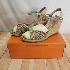 3 Inch Women's Size 8M Abby Prep School Plaid Rocket Dog Wedge Sandals