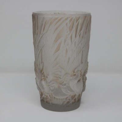 Rene Lalique Glas Vase 'Coqs Et Plumes'