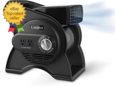 Portable Utility Fan, 12” 289 CFM Pivoting High Velocity Air Mover Blower Fan, 3