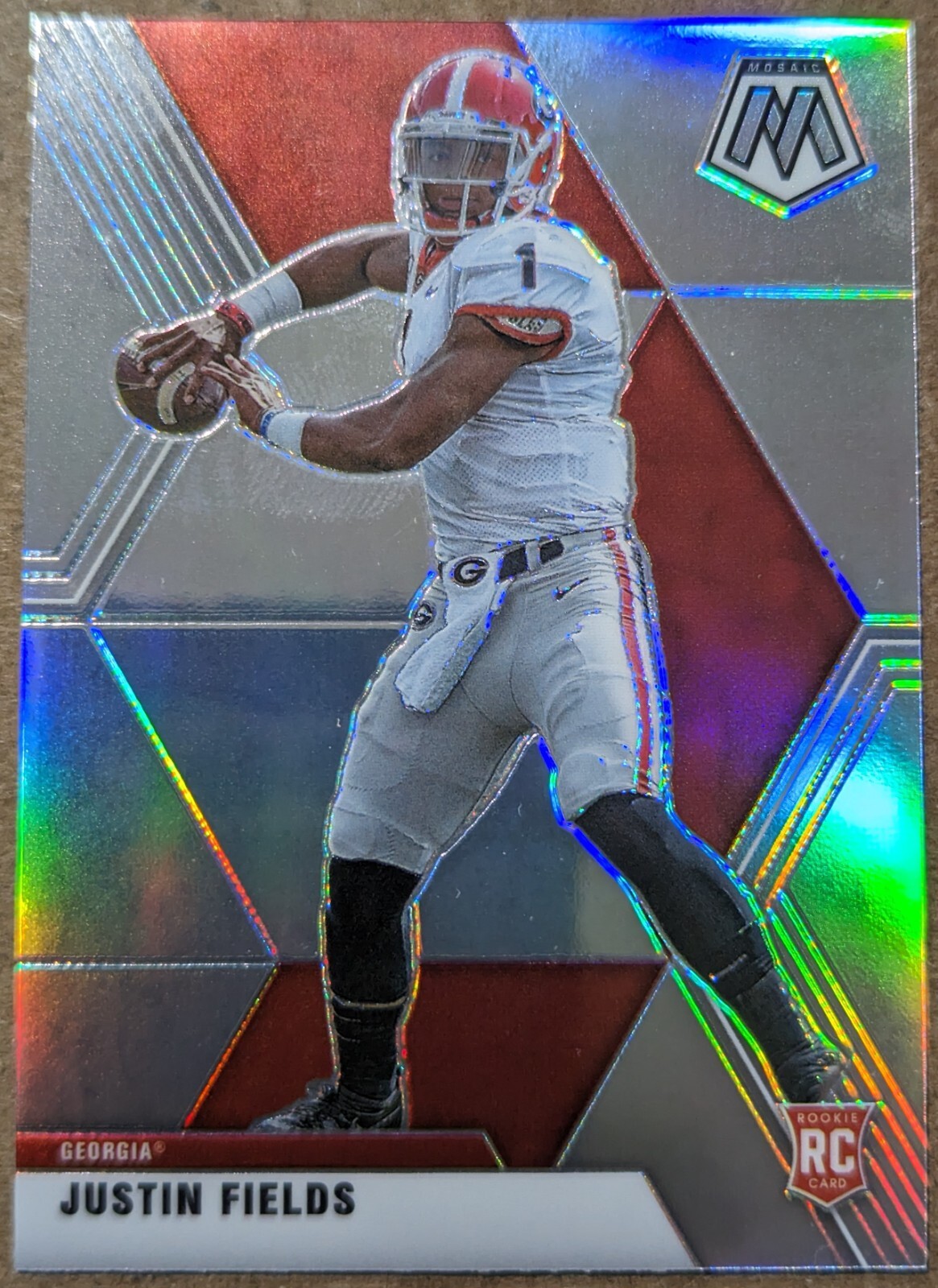 2021 Panini Mosaic Draft Picks Mosaic Silver #5 Justin Fields