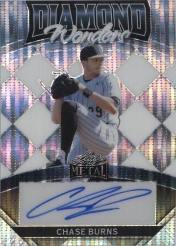 2025 Leaf Metal Baseball Chase Burns Auto 1st Round Gems RED 14/15 