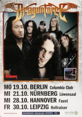 DragonForce - Heroes Of Our Time, Tour 2009 | Konzertplakat | Poster