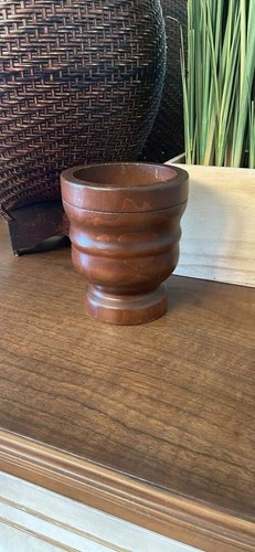 Vintage Italian Wood Pedestal Dish