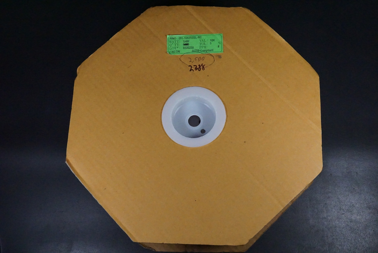 Lotto 25 Resistori Xicon 10K Ohm 1% 1/4W - Pellicola Metallo Assiale MF-RC - New Old Stock