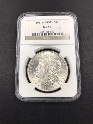 1921 P $1 NGC Grade MS65 2641385-020 Morgan Silver Dollar Philadelphia Mint